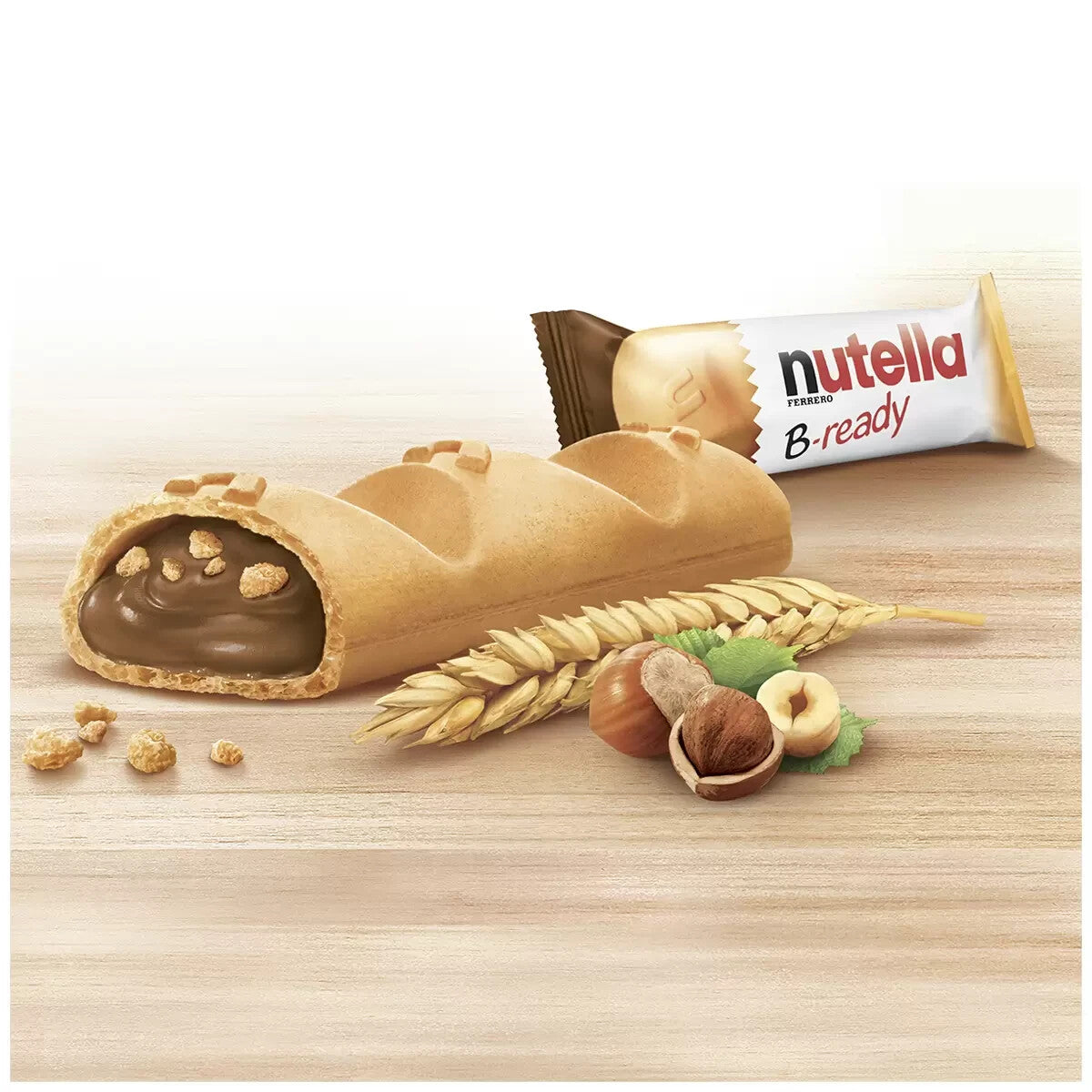 Nutella B-Ready 15 x 22g Crispy Wafers Filled Nutella Kids Lunch box Snack Treat