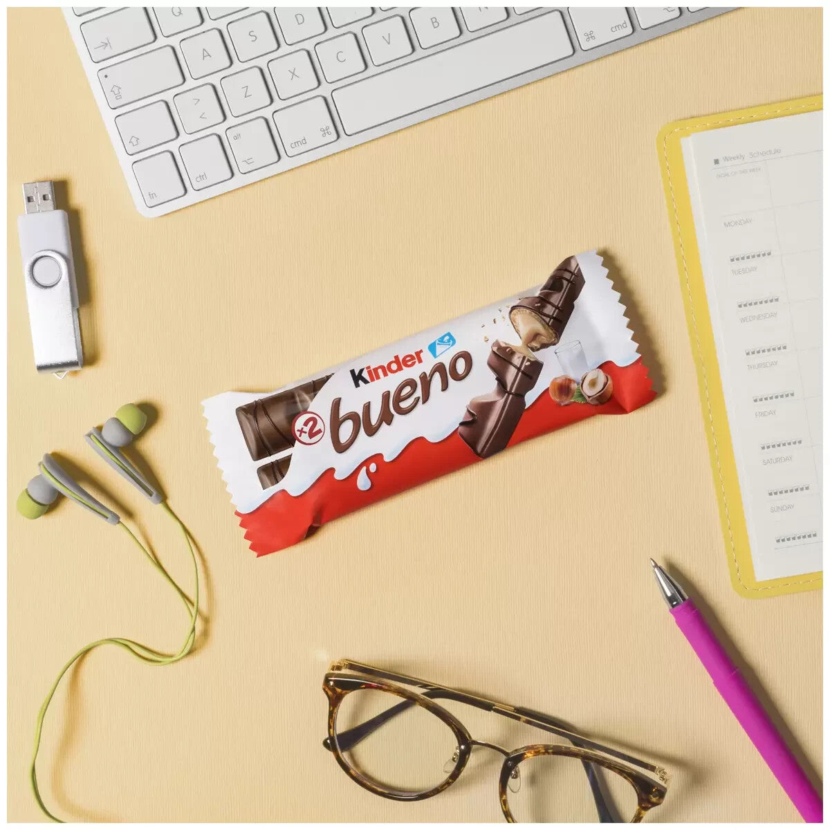 10 x43g Kinder Bueno Milk Chocolate Wafer Hazelnut Treat Easter Work Kids School