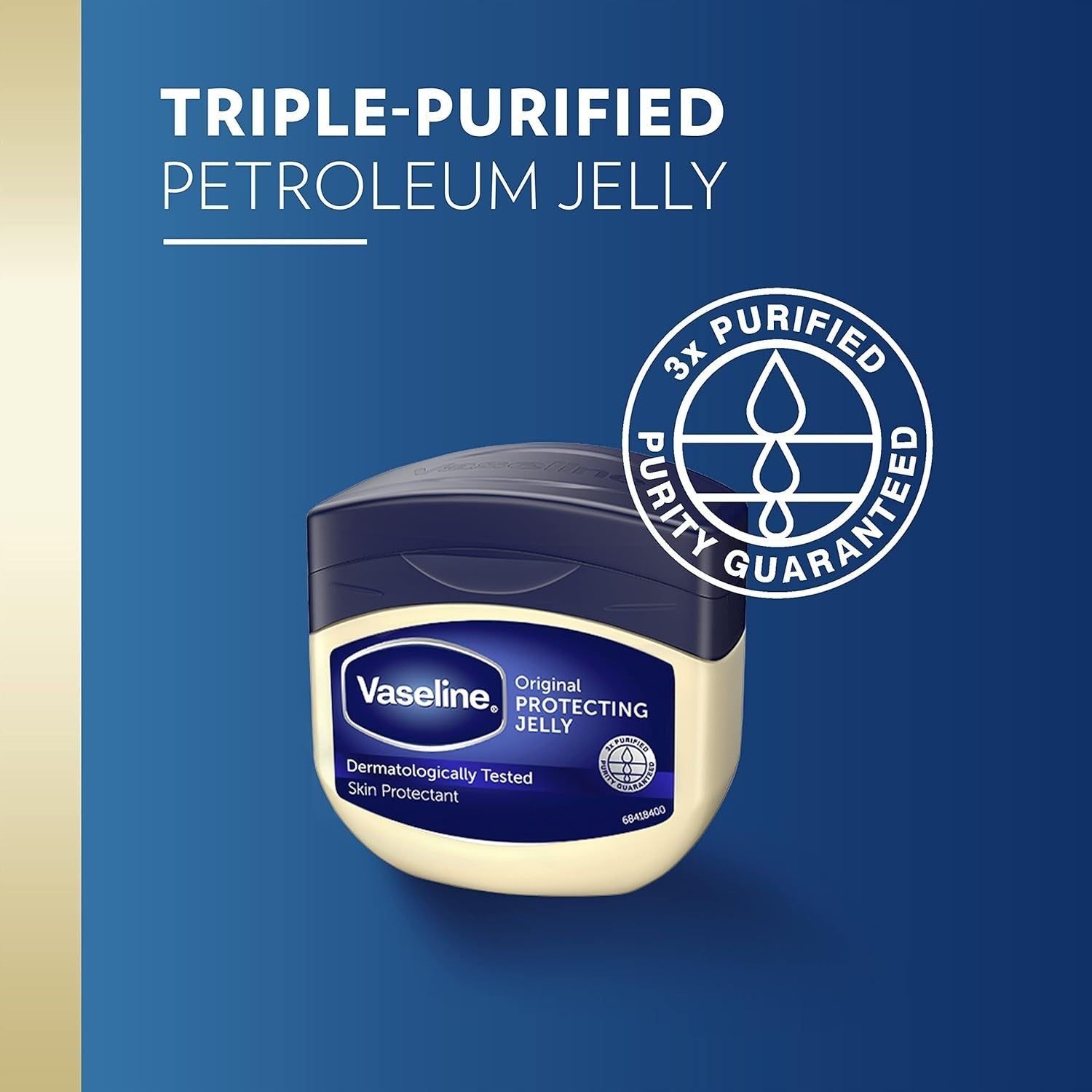 6 x Vaseline 250ml Pure Petroleum Jelly Jar Hand Face Body Dry Skin Moisturiser
