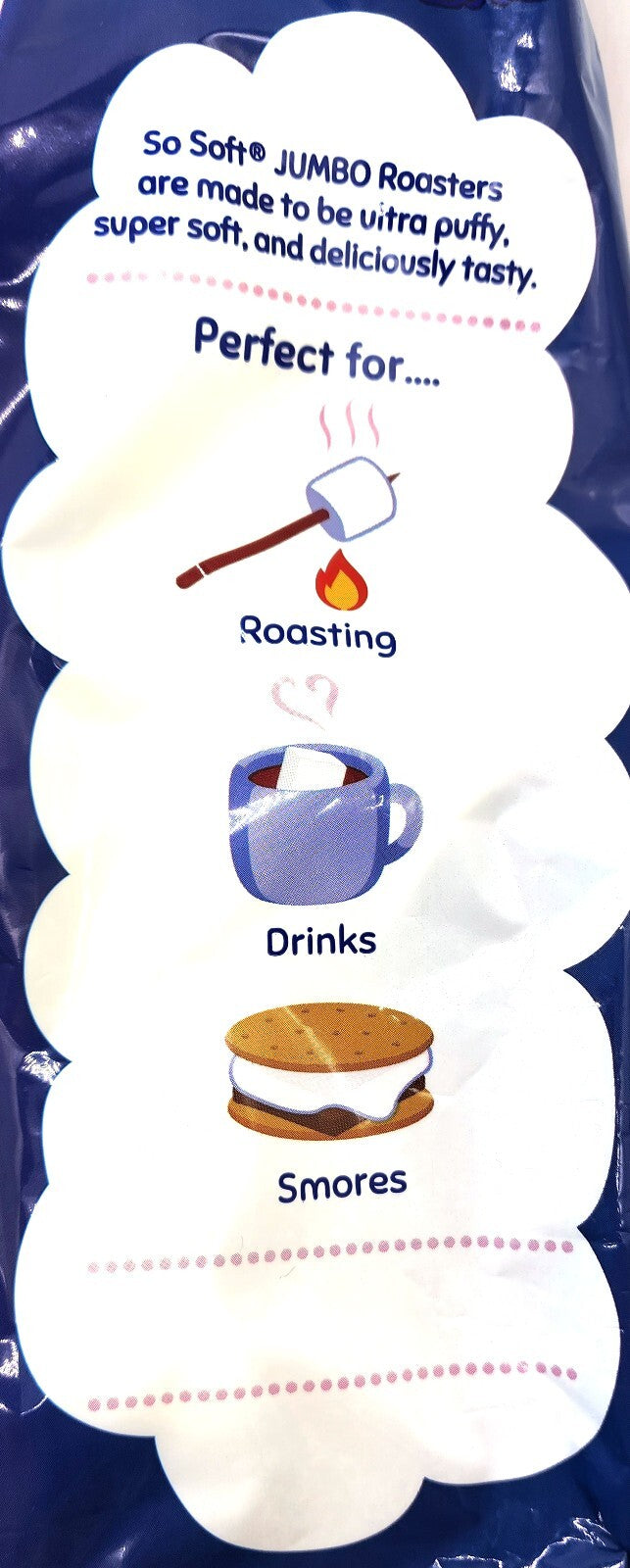 Jumbo Roasters Marshmallows Perfect for Smores Hot Cocoa Campfire Snack 800g