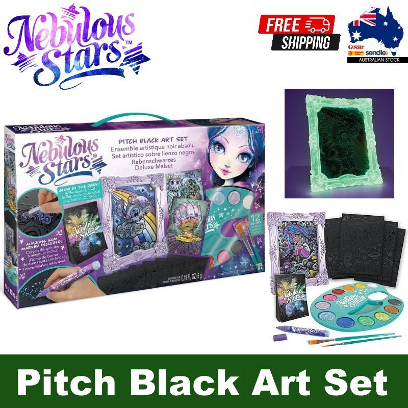 NEBULOUS STARS Pitch Black Art Set Glow in the Dark w/ Eclipsia's Full Story