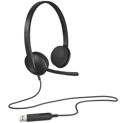 Logitech Comfort MK345 Wireless Keyboard and Mouse Plus H340 USB Headset Bundle