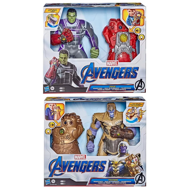 Marvel Avengers Hulk / Thanos Power Pack with Electronic Gauntlet Punch Action