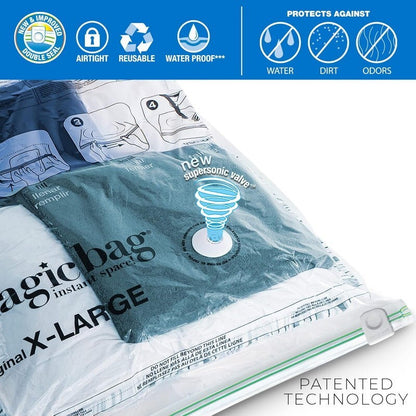 MagicBag 15-Pack Vacuum Compression Combo Set Storage Bags Reusable Waterproof
