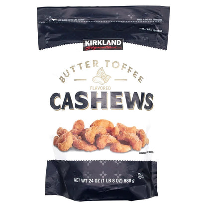 Butter Toffee Flavoured Roasted Cashews Kosher Healthy Sweet Snack 680g US Made