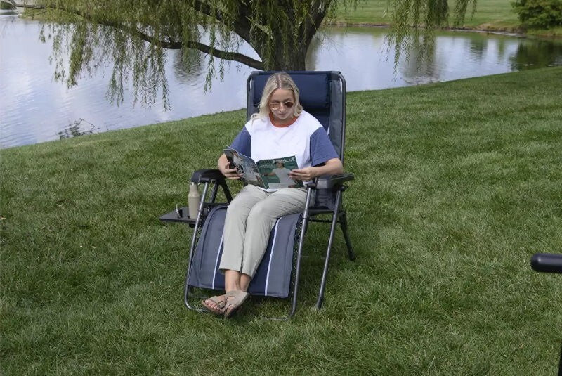 Timber Ridge Reclining Chair Zero Gravity Lounger 159 kg Weight Capacity
