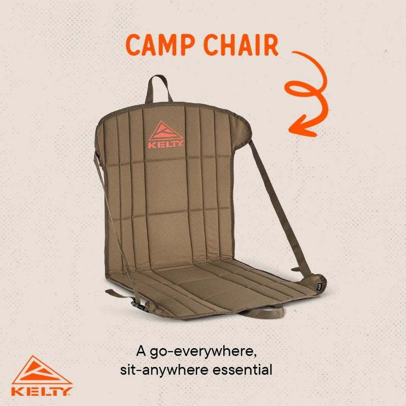 Kelty Foldable Portable Camp Chair - Adjustable, Angled Seat Position - Express