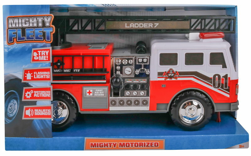 Mighty Fleet Motorised Vehicle Garbage Truck Police Car Fire Engine Helicopter