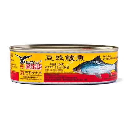 Eagle Coin 184g x 4 Fried Dace with Salted Black Bean Tin Asian Can Fish 鹰金钱豆豉鲮鱼