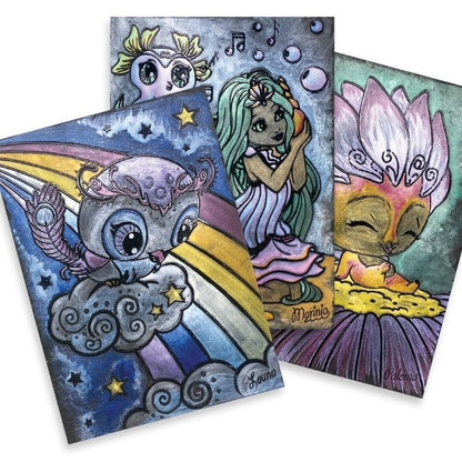 NEBULOUS STARS Pitch Black Art Set Glow in the Dark w/ Eclipsia's Full Story