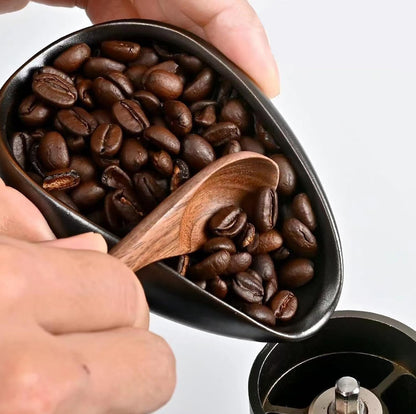 Ceramic Coffee Bean Dosing Cup Black Espresso Barista Vessel for Home Cafe Use