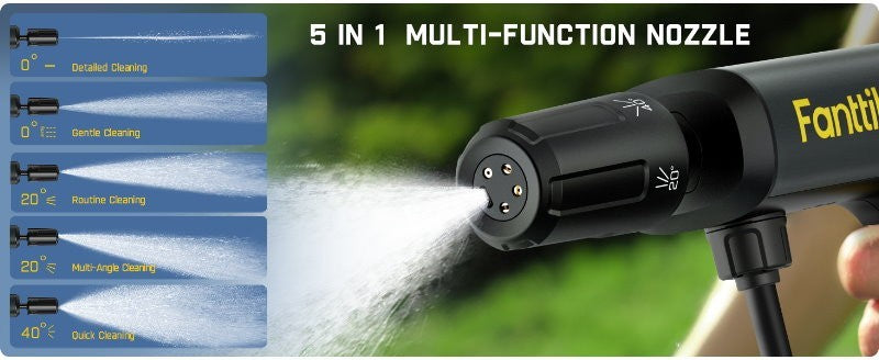 Fanttik K100 Flip Foldable Portable Cordless Electric Pressure Washer Gun