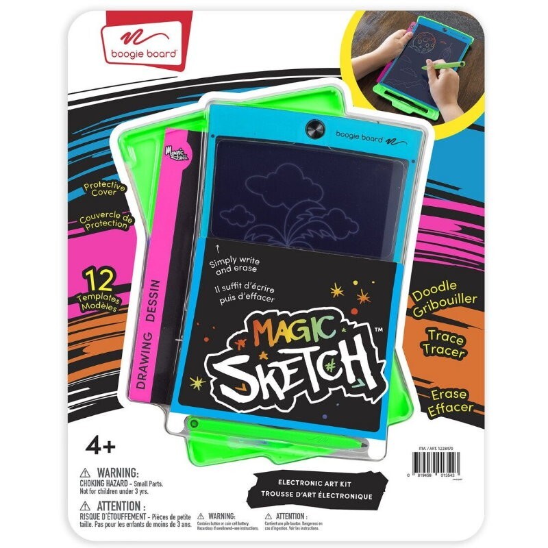 Boogie Board Magic Sketch Reusable Kids Drawing Pad with Double-Sided Templates