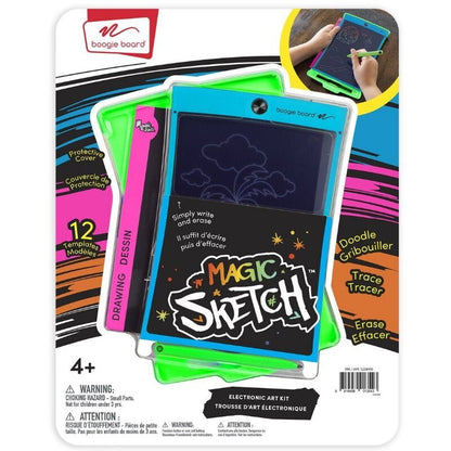Boogie Board Magic Sketch Reusable Kids Drawing Pad with Double-Sided Templates