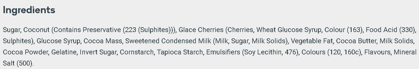 Cherry Ripe Chocolate Candy Bar 48 x 44g Milk Chocolate Cherry and Coconut Sweet