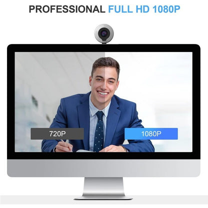Sphere 2MP Full HD 1080P Streaming Webcam w/ Integrated Microphone, Ring Light