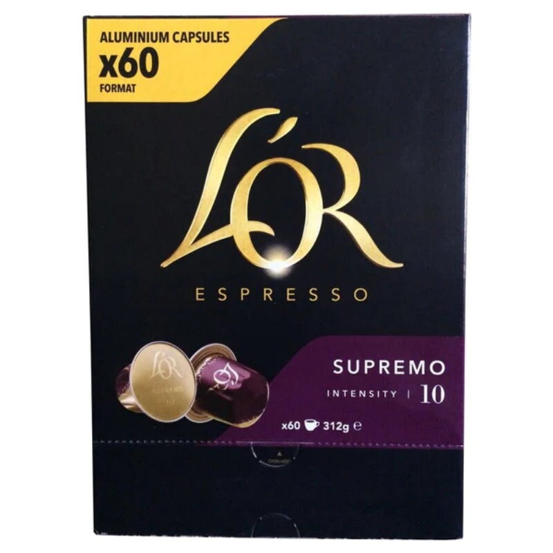 Lor Espresso 60-Pack SUPREMO Coffee Capsules L'OR Nespresso Machines Compatible