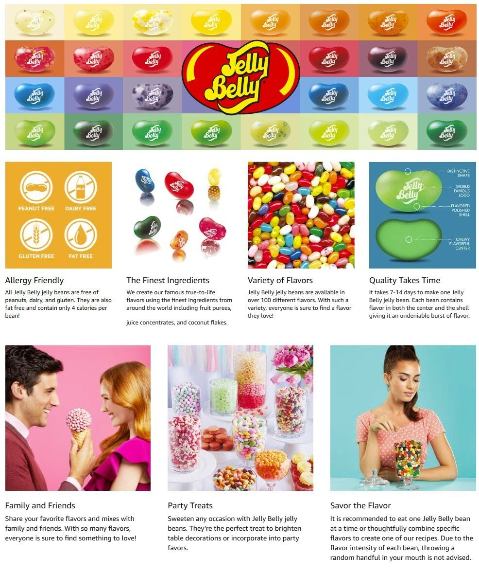 Jelly Belly Gourmet Jelly Bean 20 Assorted Flavours Confectionery 1.44kg Bag