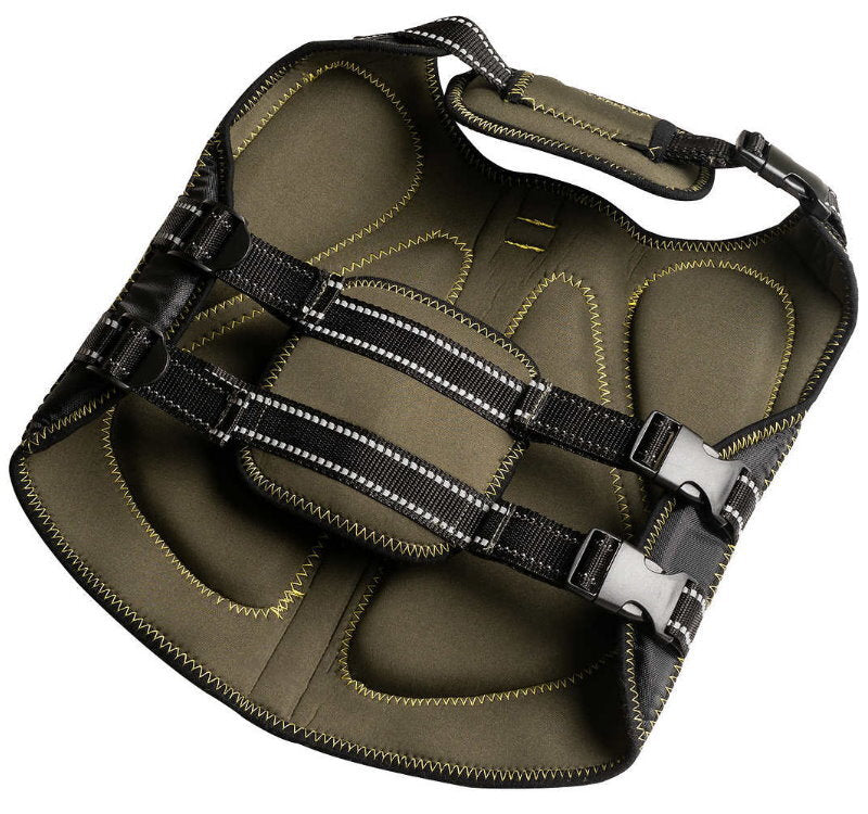 Silver Paw Neoprene Dog Life Jacket Vest with Handle UV Alert Safety Flotation