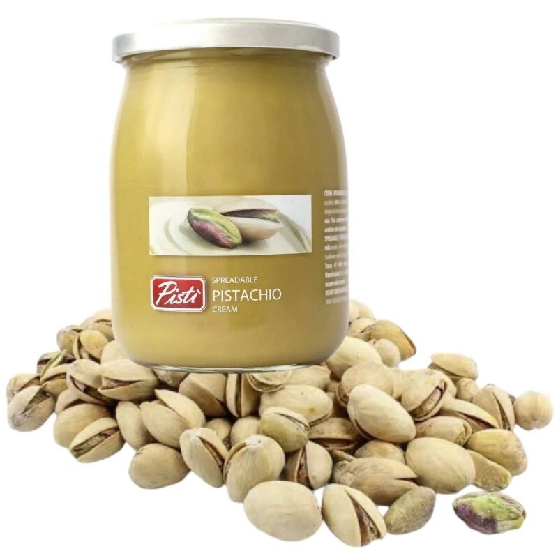 Pisti Sicilian Spreadable Pistachio Cream Spread 600g Italian Sweet and Velvety