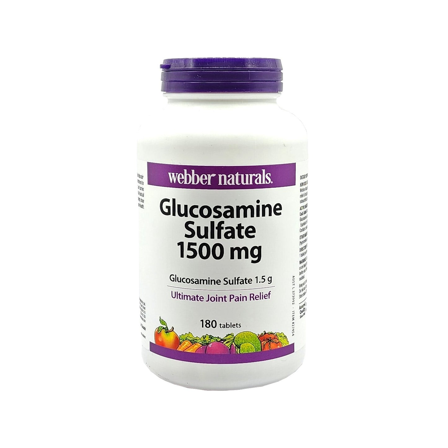 Webber Naturals Glucosamine Sulfate 1500mg Ultimate Joint Pain Relief 180 Tablet