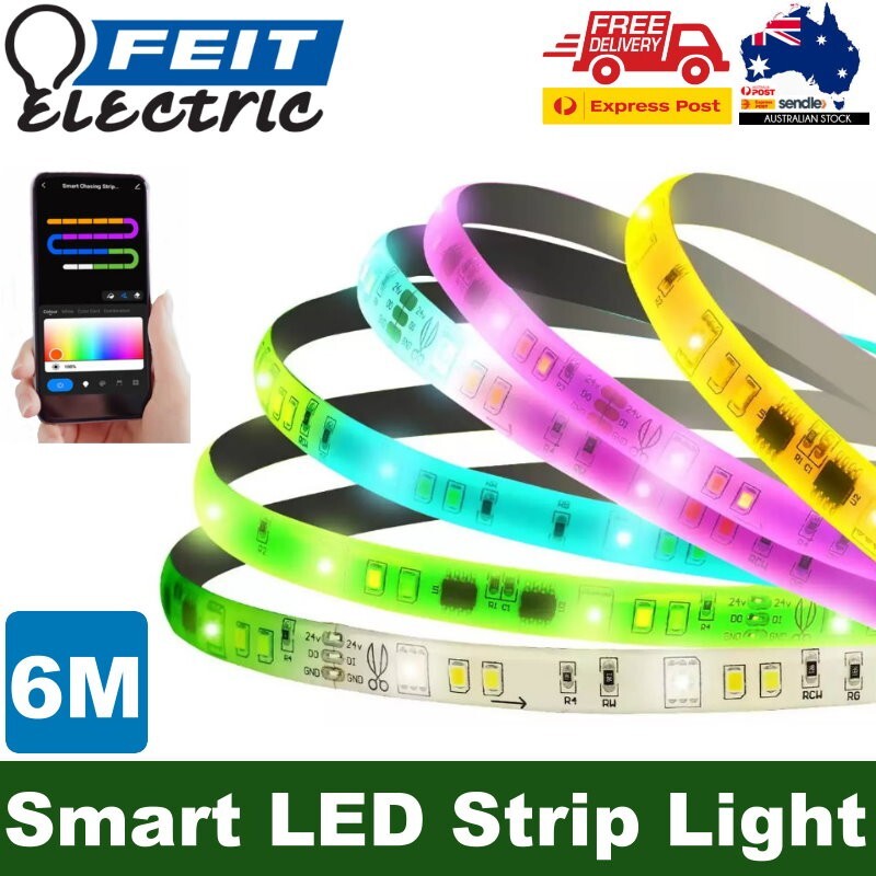 Feit Electric 6m WiFi Smart RGB Colour Changing LED Strip Light with Remote