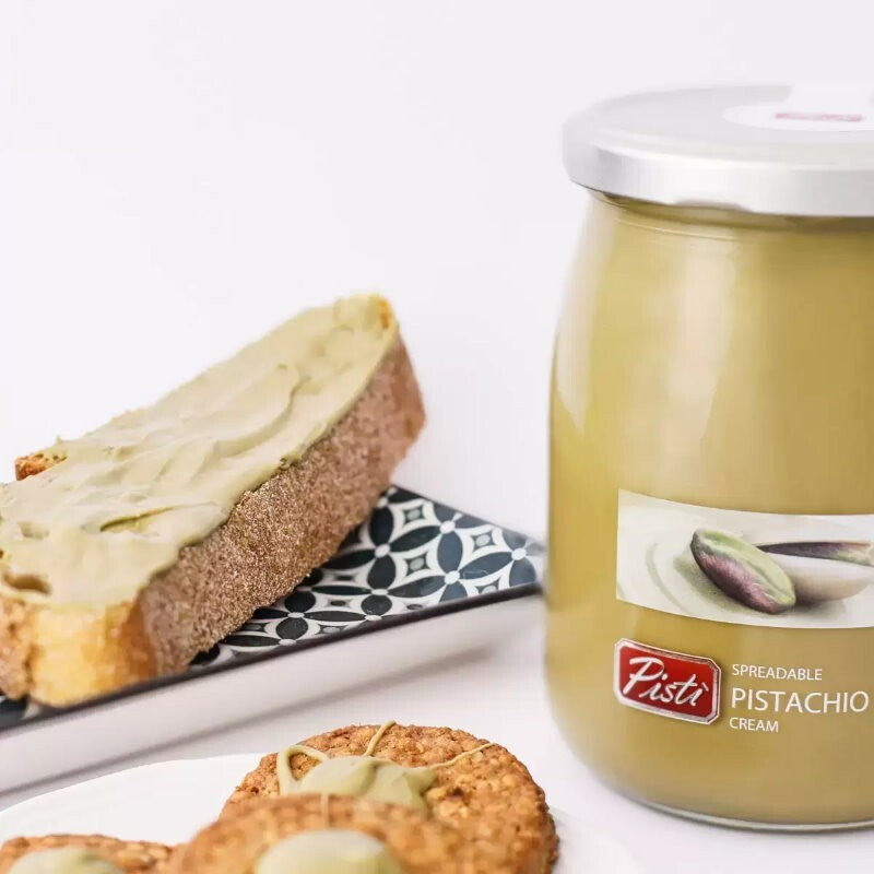 Pisti Sicilian Spreadable Pistachio Cream Spread 600g Italian Sweet and Velvety