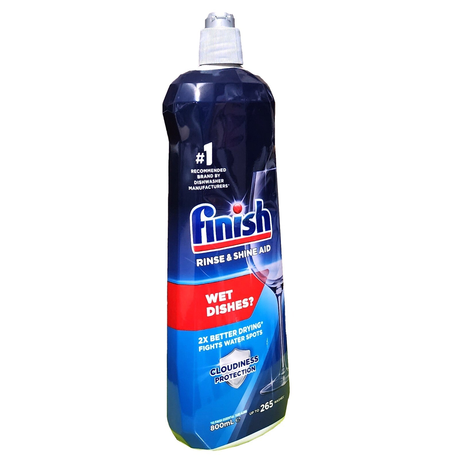 3 x 800mL Finish Rinse & Shine Aid Dishwashing Drying Liquid Prevents Water Spot