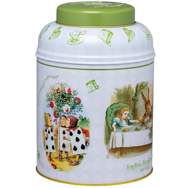 New English Teas Alice in Wonderland Tea Caddy with 240 English Breakfast Teabag