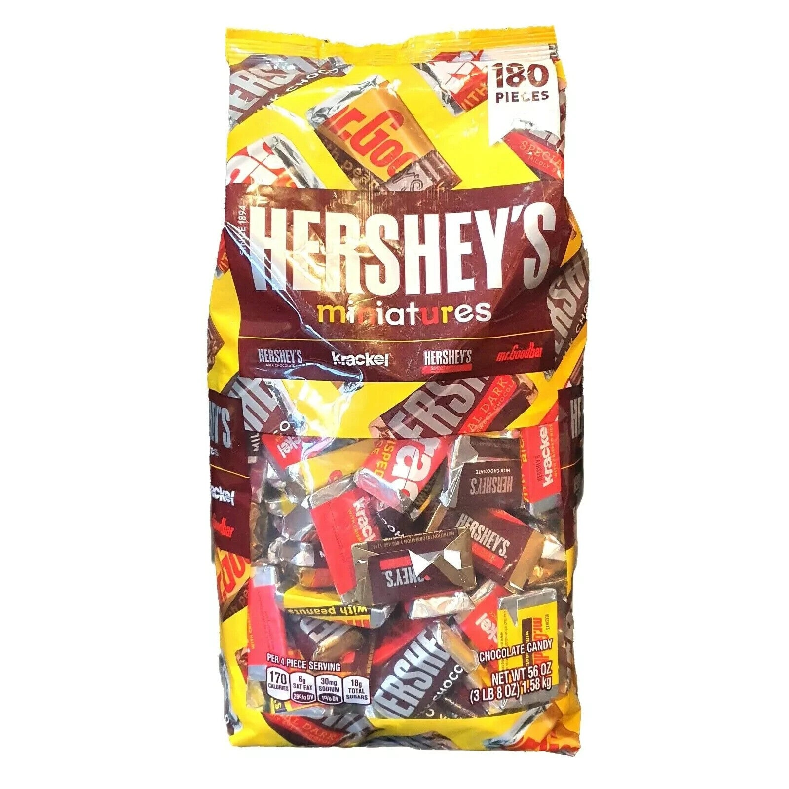 Hershey's Miniatures Assortment Delicious Milk Chocolate Candy Party Pack 1.58Kg