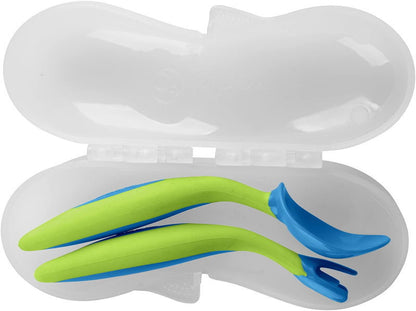 b.box Toddler Feeding Set Divided Plate, Sippy Cup, Cutlery Set - Self Training
