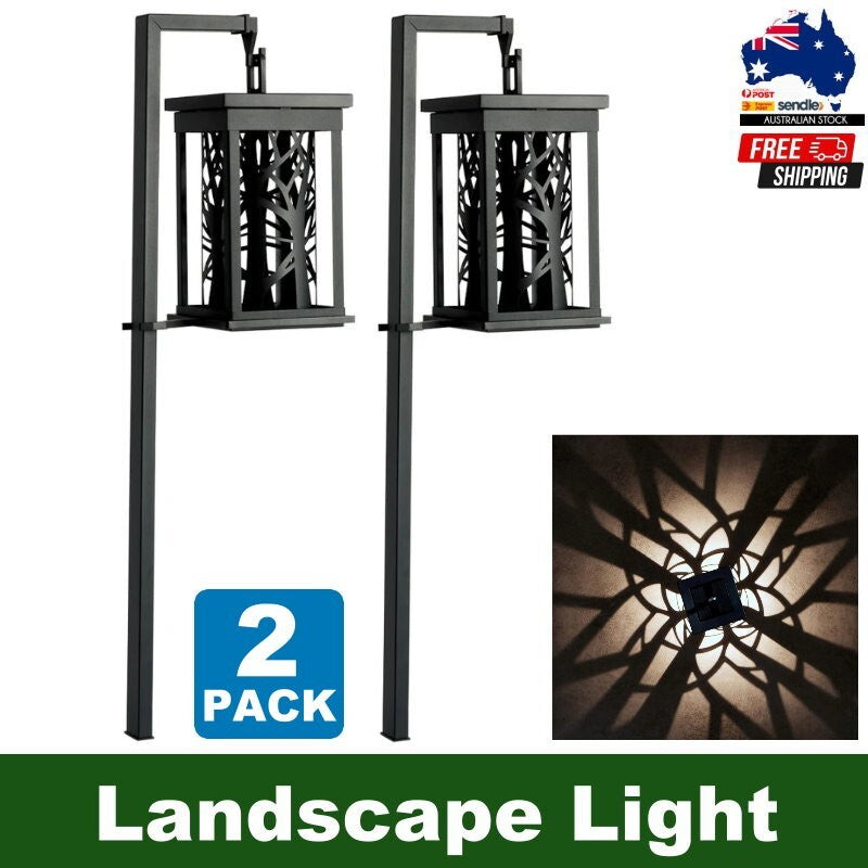 Naturally Solar GTX 2-Pack Shepherds Hook Landscape Light IP65 Auto On/Off