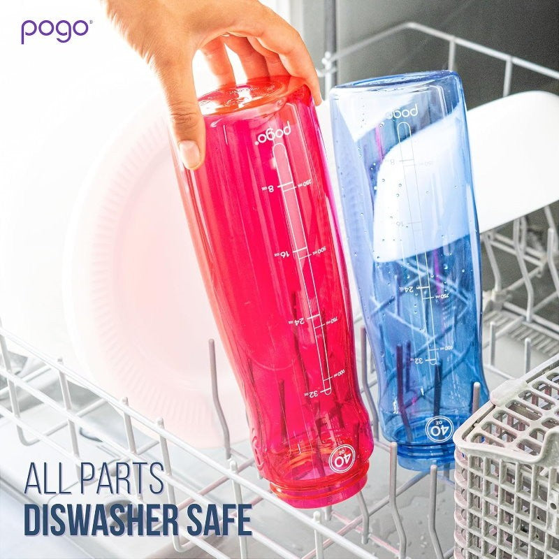 Pogo Tritan Water Bottle with Soft Straw 946 ml (32 oz) - Leakproof, BPA-Free