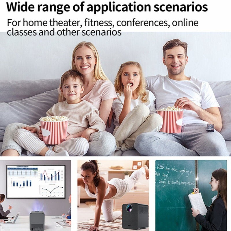 Topleo 5G WiFi Bluetooth 1080P Portable Projector Supported 400" Home & Outdoor