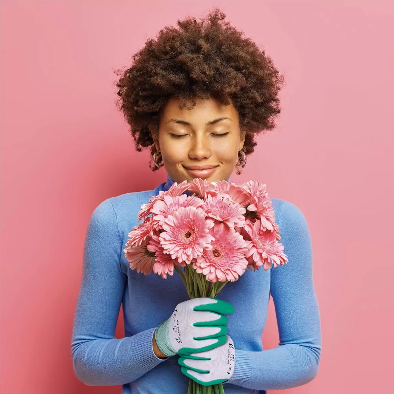 Groupe BBH Latex Foam Comfort Grip Breathable Durable Gardening Gloves for Women