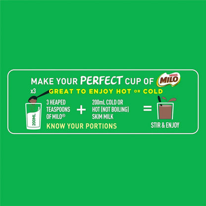 Nestle Milo Chocolate Malted Energy Powder Drink 1.5kg Tin Nutrient Rich Low GI