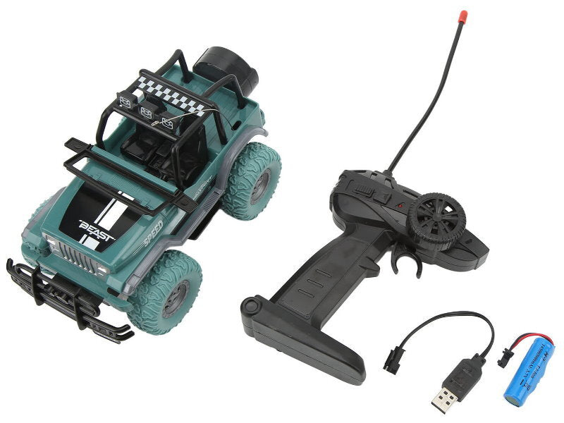 MGRC RTR 1/18 Scale 2.4G RWD RC Off-Road Car 2WD High Speed w/ LED Lights, Alloy