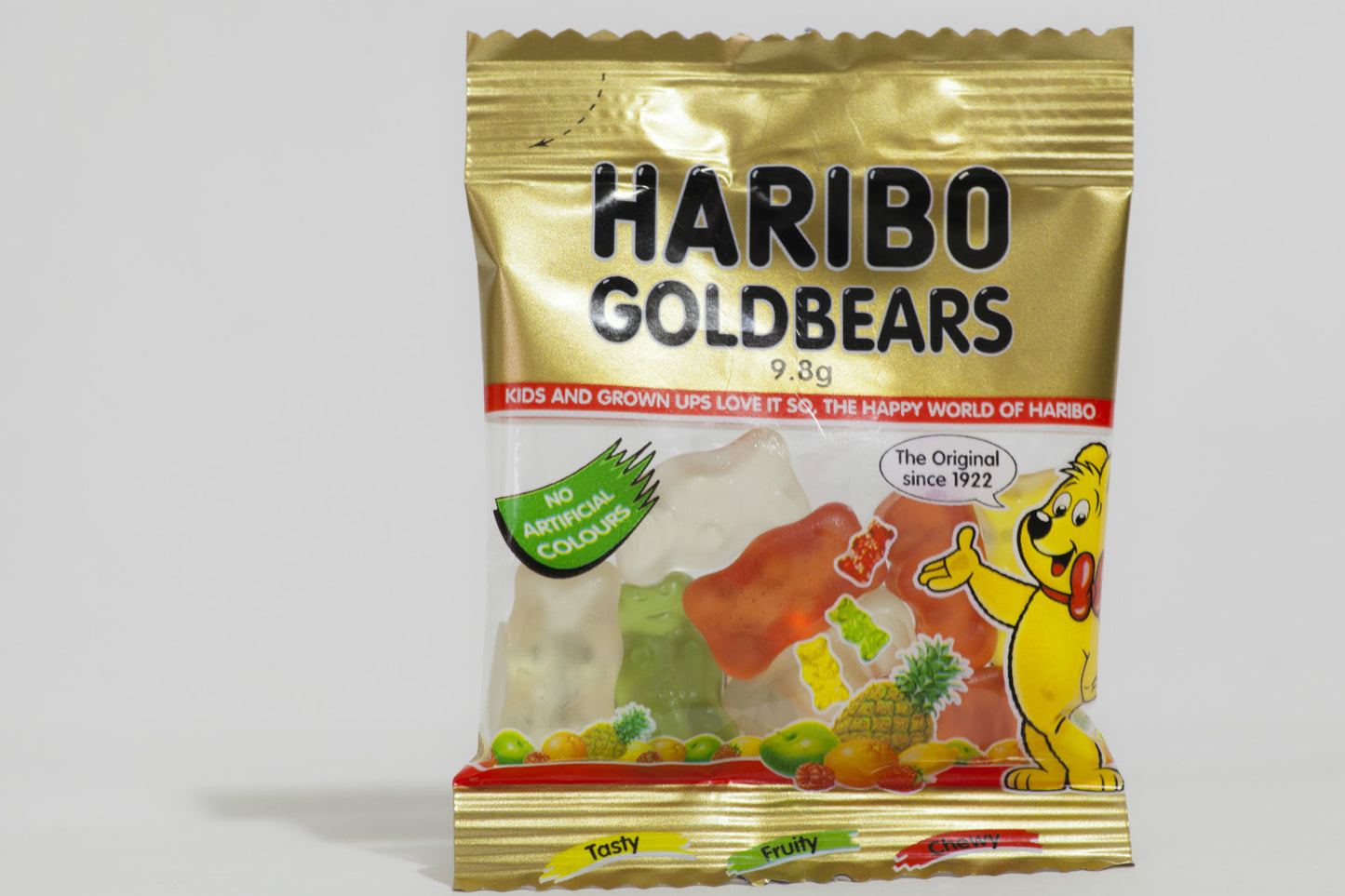 100 x Mini Sample Pack Haribo Goldbear Kids Chewy Candy Gummy Bears Gummi 980g