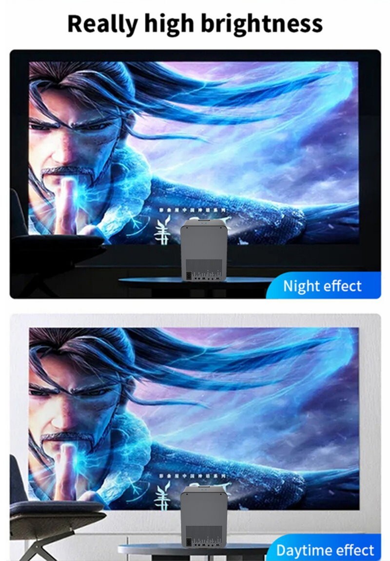 Topleo 5G WiFi Bluetooth 1080P Portable Projector Supported 400" Home & Outdoor