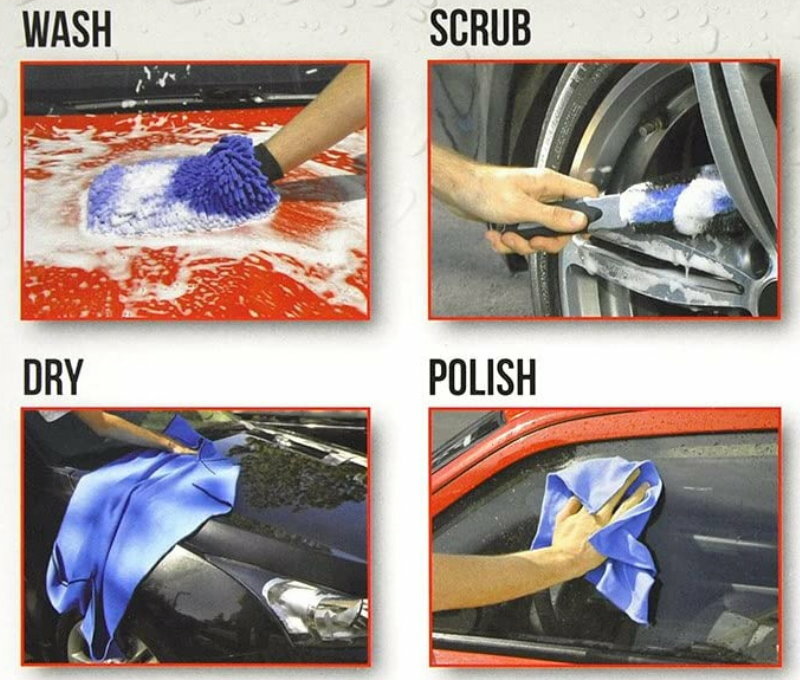 Detailer's Perference 6PC Professional Ultimate Microfiber Car Wash & Detail Kit