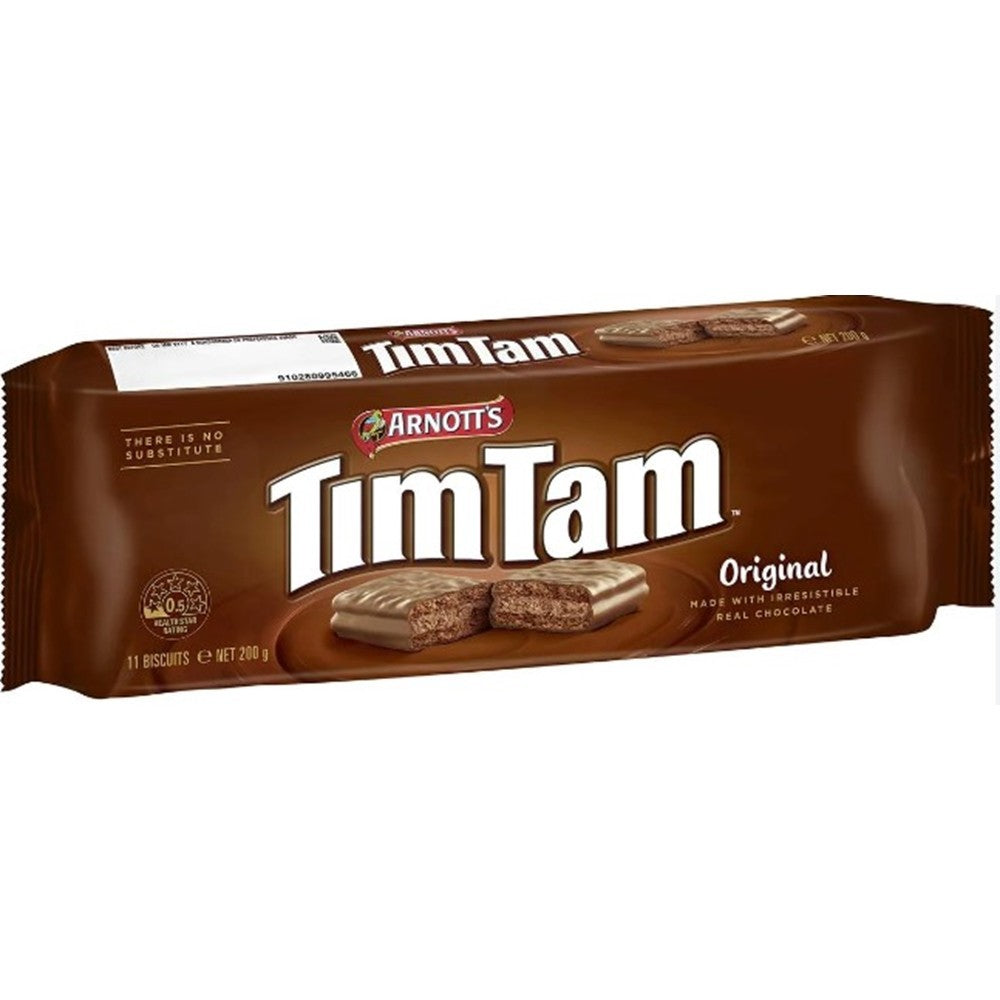 6 x 200g Arnott's Tim Tam Original Value Family Pack Malted Chocolate Biscuits