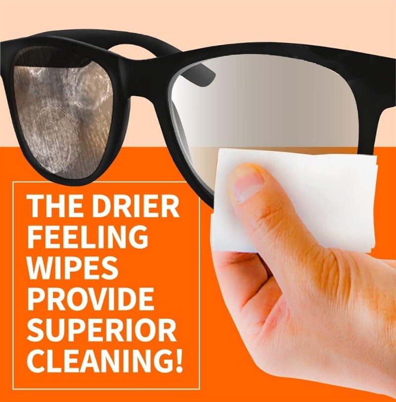 Clearwipe Lens Cleaner Wipes Streak-Free for Glasses, Screens, and Lenses