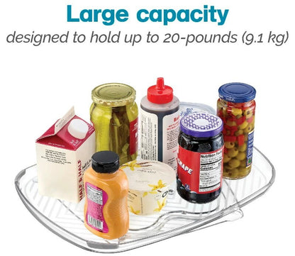 Polder 2-Pack E-Z Reach Rotating 360° Storage Tray for Fridge, Cabinet 40 x 30cm