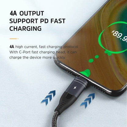 Kivee 4-in-1 Multi Fast Charging Cable USB-C 8 Pin to Type C USB Charging Cable