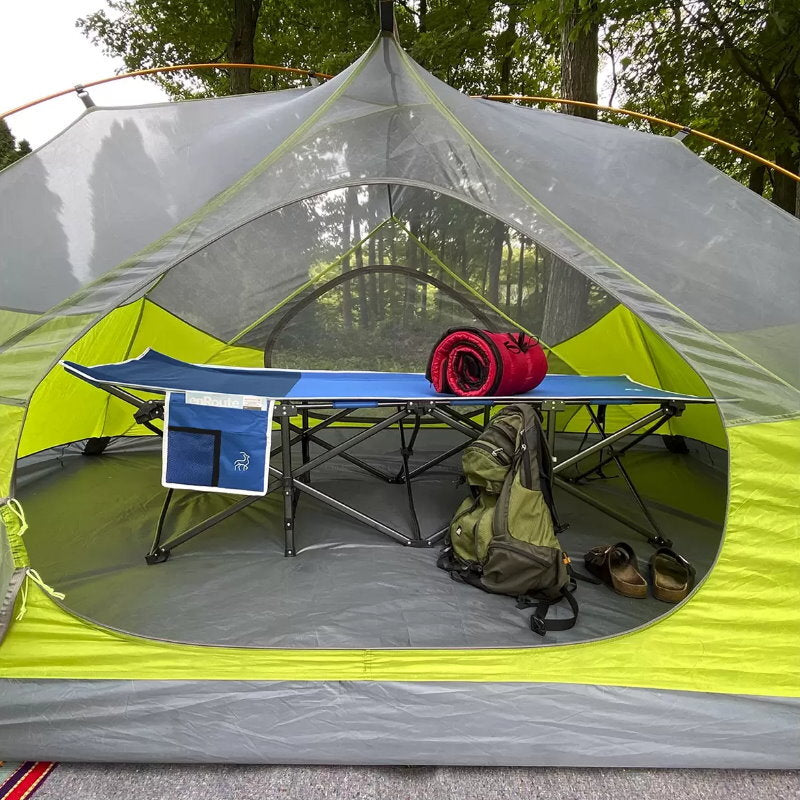 Hidden Wild XL Portable Folding Camp Cot with Carry Bag - 159kg, 200x80x47 cm