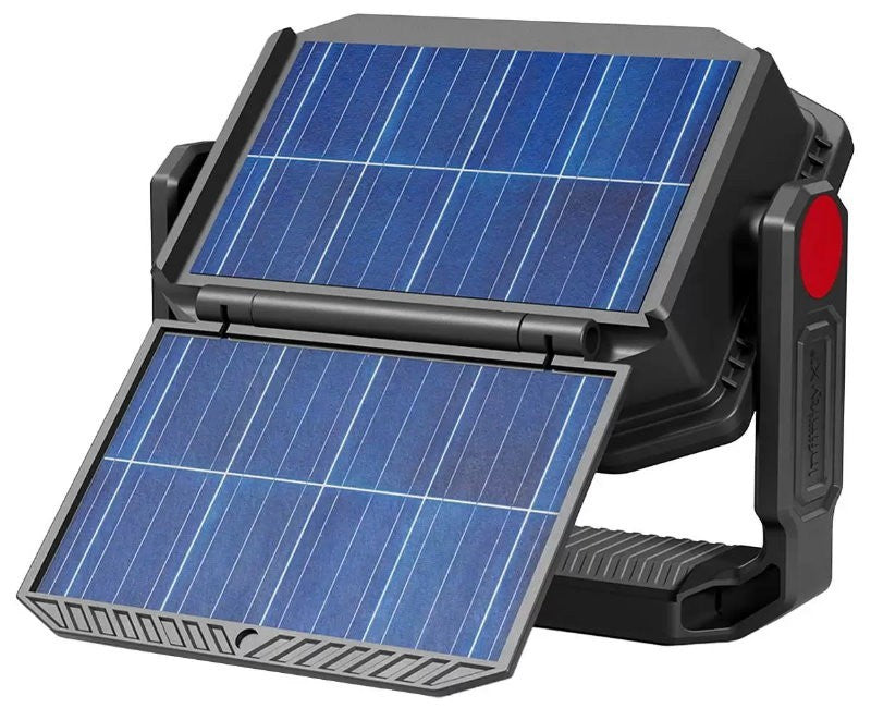 Infinity X1 3000 Lumen Solar Rechargeable Portable Floodlight Torch Work Light