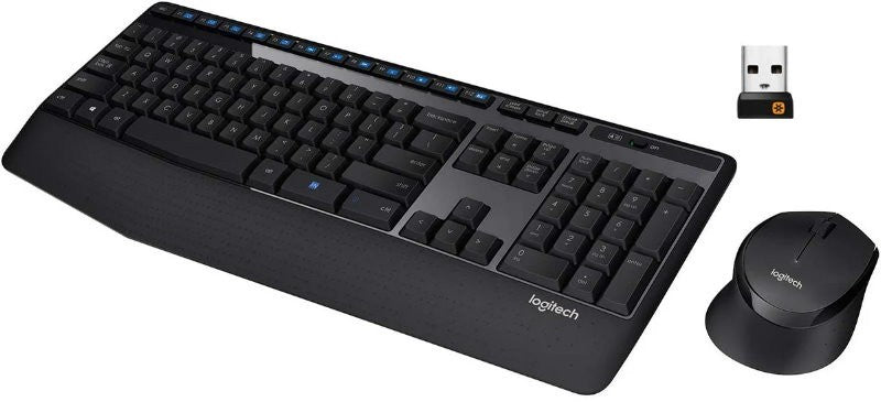 Logitech Comfort MK345 Wireless Keyboard and Mouse Plus H340 USB Headset Bundle