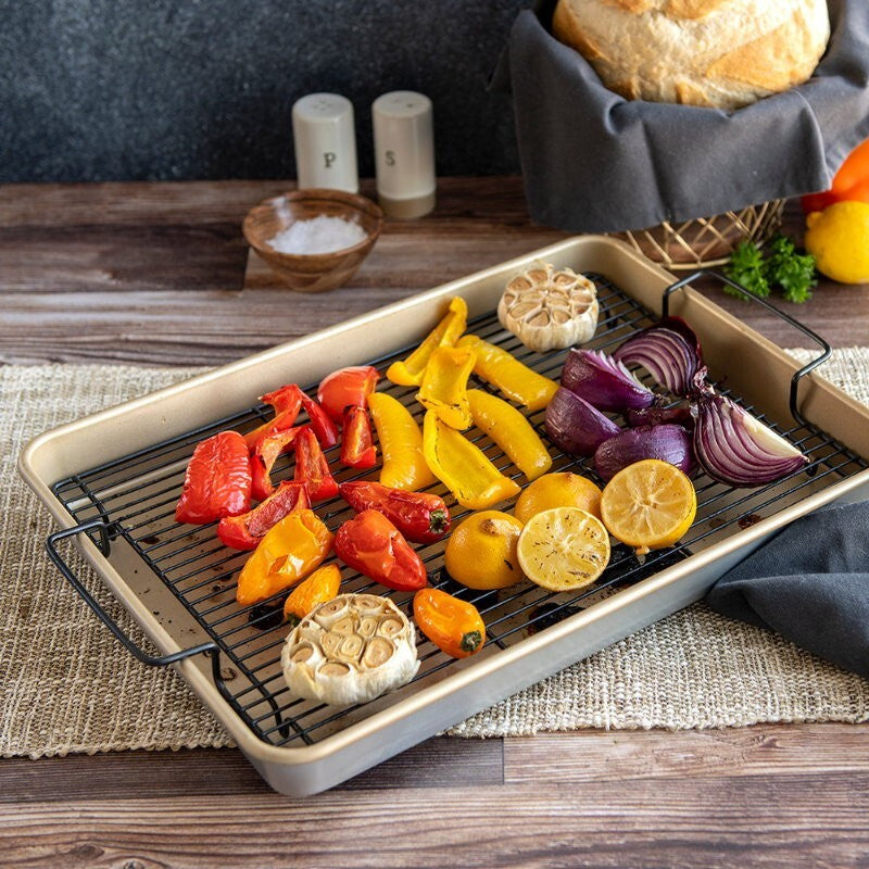 Nordic Ware High-Sided Oven Crisp Baking Tray Nonstick Bakeware Half Sheet