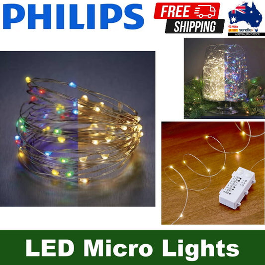 Philips 8 Functions Dual Colour Battery Operated 50 LED Micro Lights Color Chang