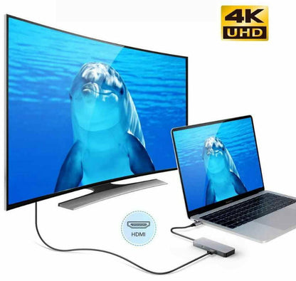 HYD-9822T 7-in-1 USB C Hub with 4K HDMI, USB3.0, USB2.0, SD, Micro SD, PD